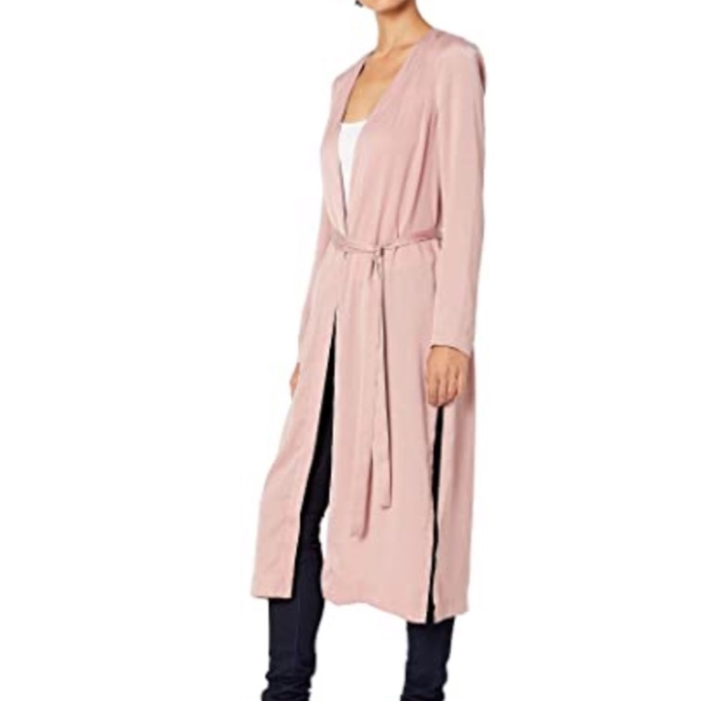 Bcbgeneration Long Woven Robe in Dusty Rose